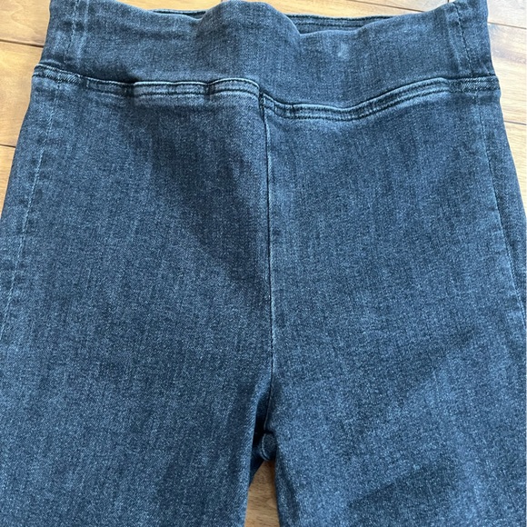 Frame Super Y2K 2000s The Jetset Crop Mini Boot Dark Denim Flare Pull On Jeans - Picture 7 of 10